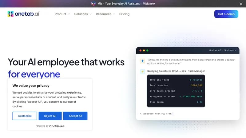 onetab ai website