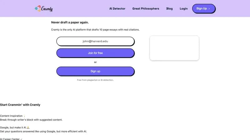 Cramly.ai screenshot