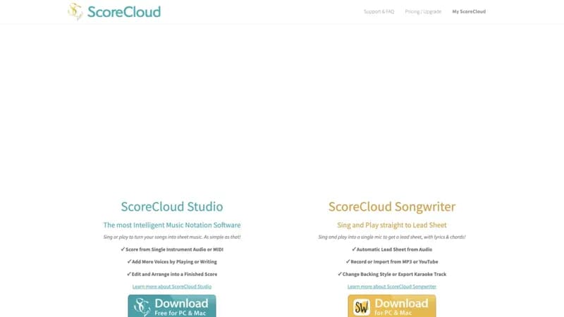 ScoreCloud screenshot