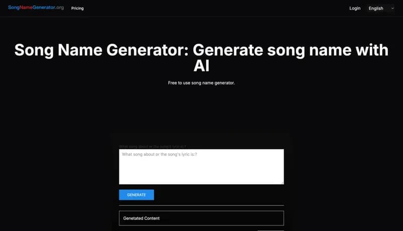 Song Name Generator screenshot