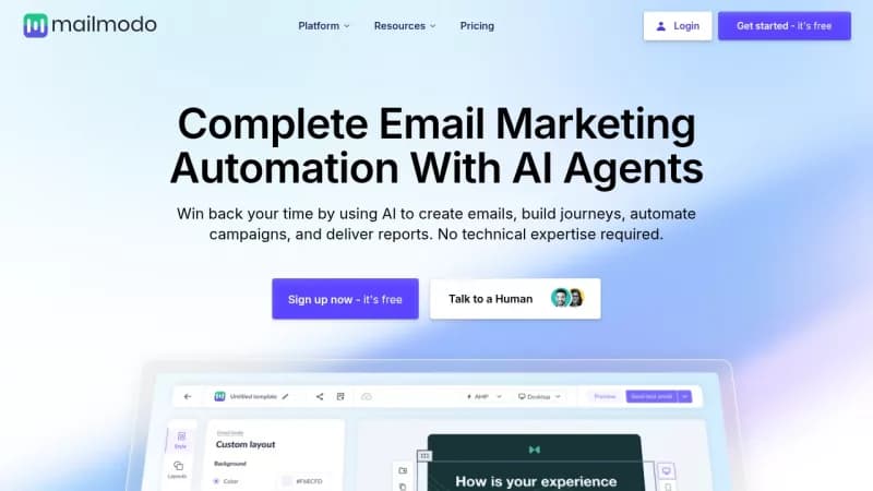 Mailmodo screenshot