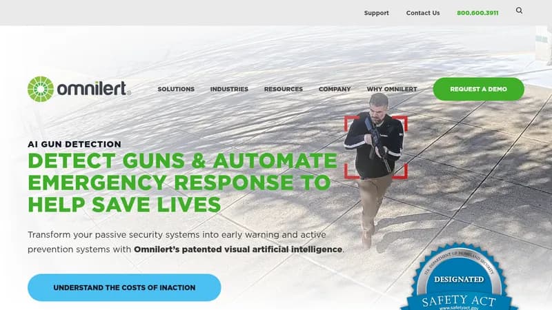 omnilert ai gun detection system website