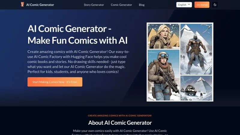 AI Comic Generator screenshot