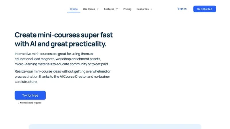 Mini Course Generator screenshot