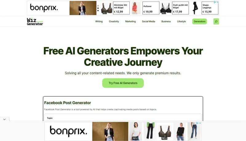 WizGenerator screenshot