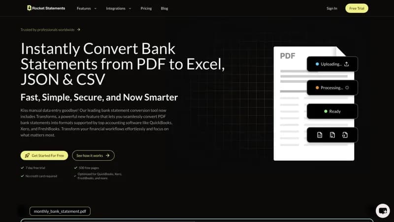 RocketStatements screenshot
