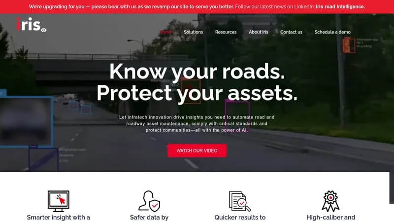 iris roads website