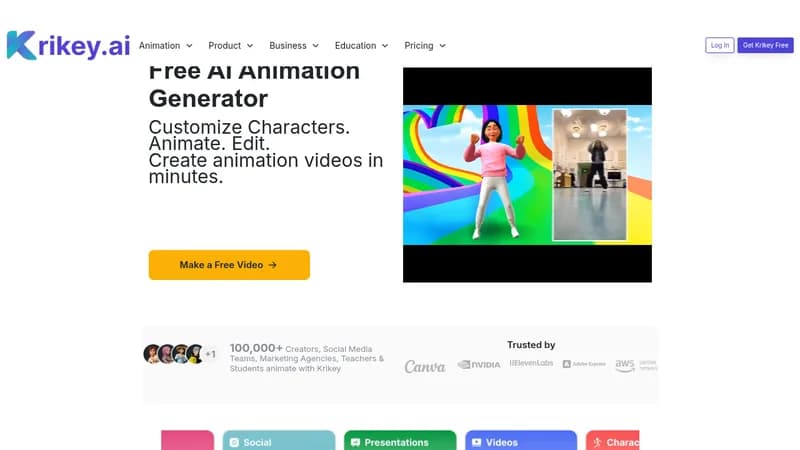 krikey ai website
