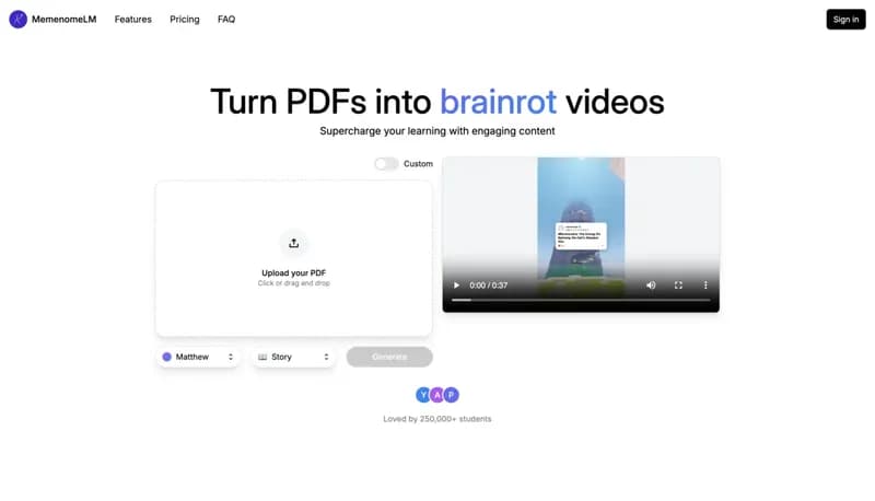 MemenomeLM screenshot