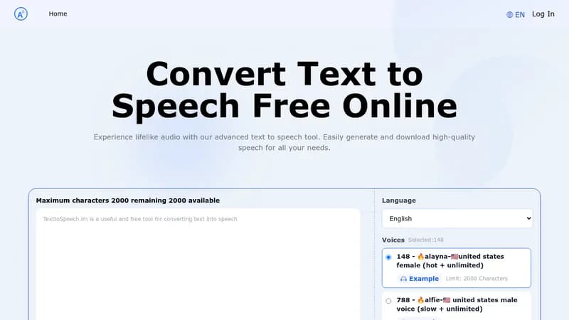 texttospeech.im website
