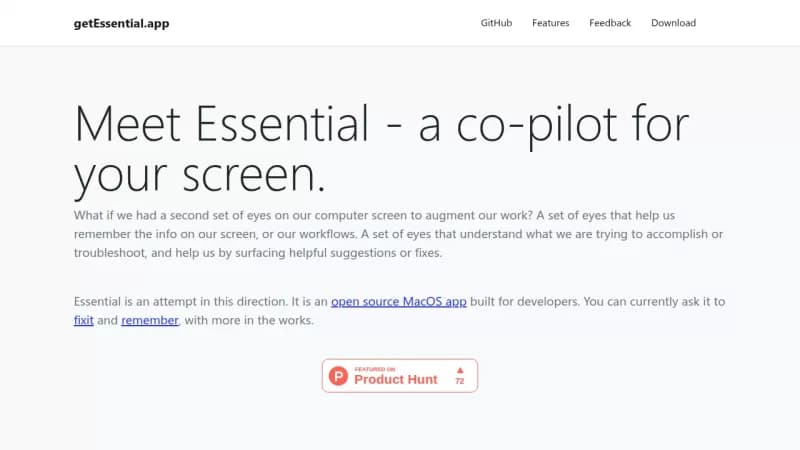Essential screenshot