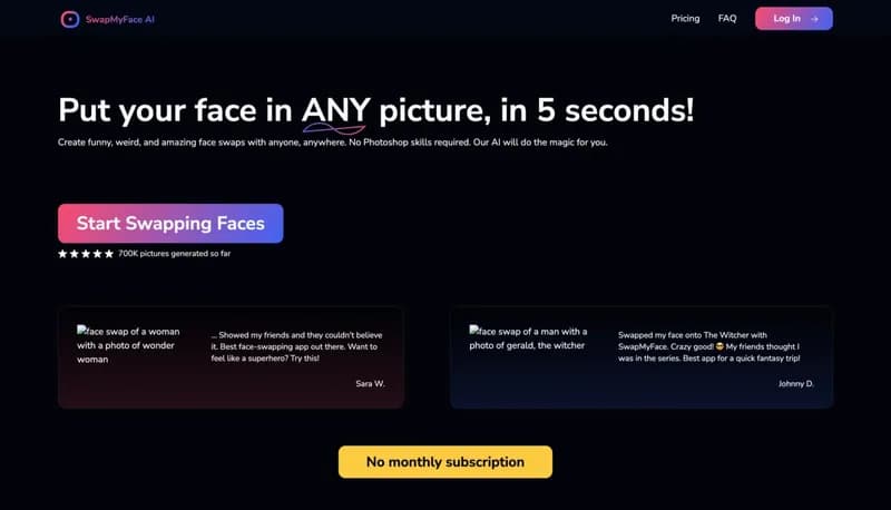 SwapMyFace screenshot