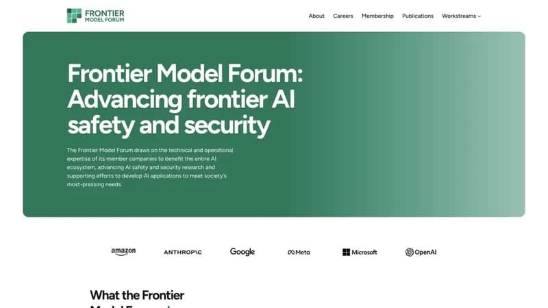 Frontier Model Forum screenshot
