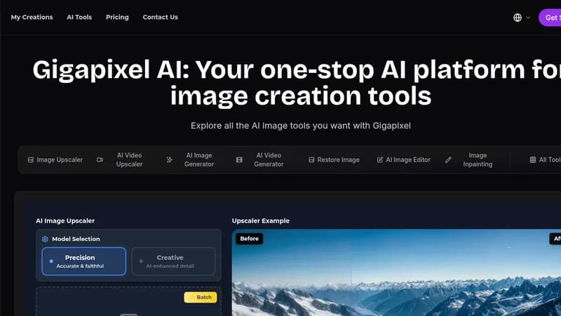 gigapixel ai website