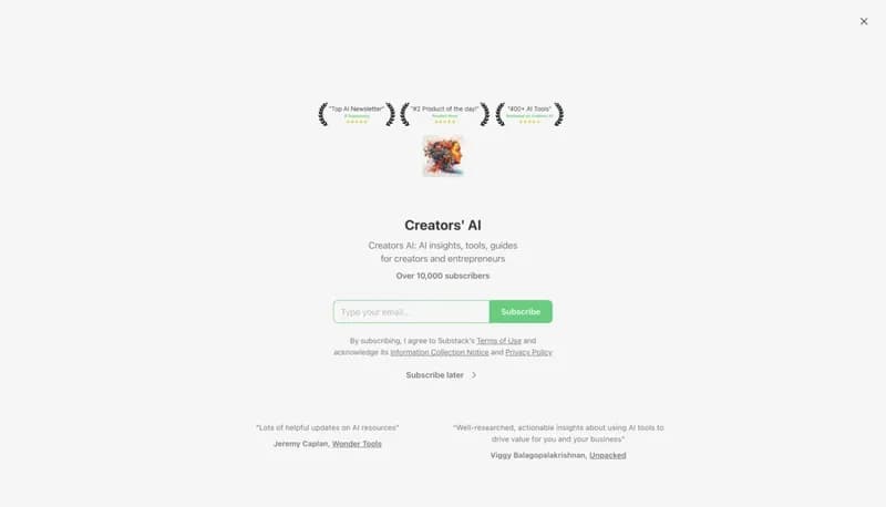 Creators' AI screenshot