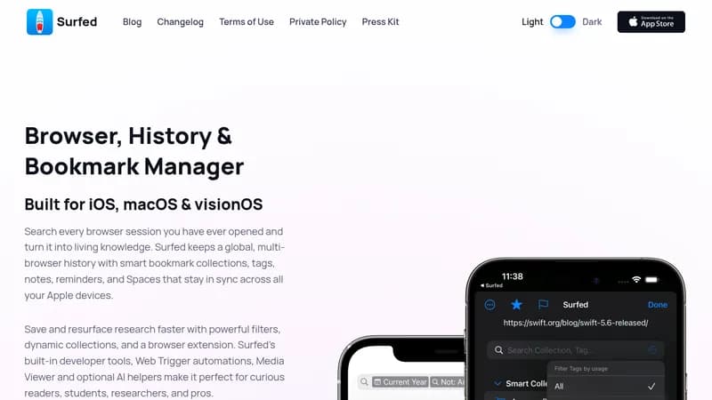 surfed website