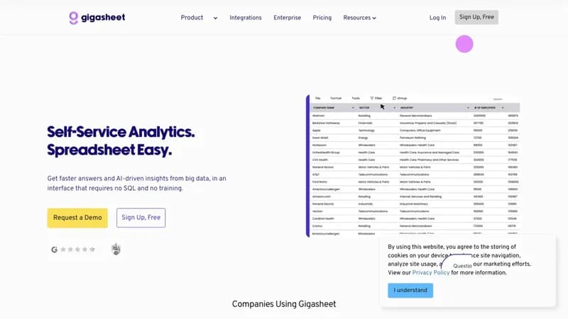 Gigasheet screenshot