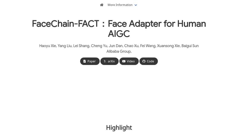 facechain-fact website