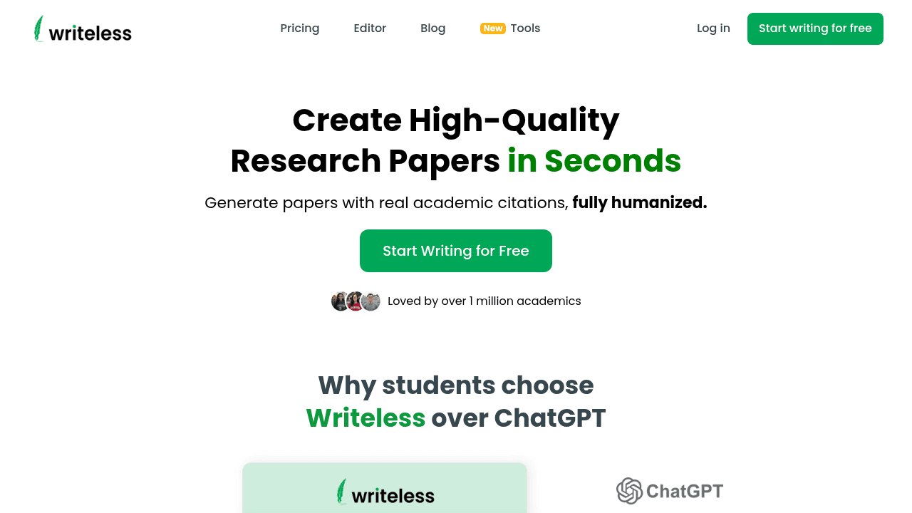 writeless website