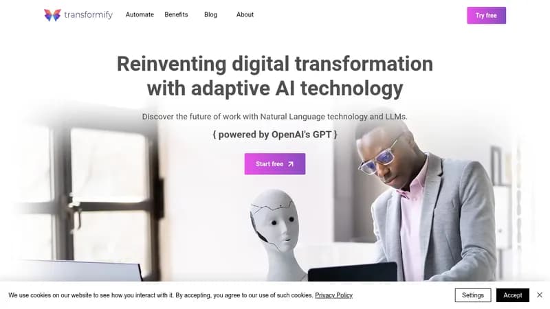 transformify automate website