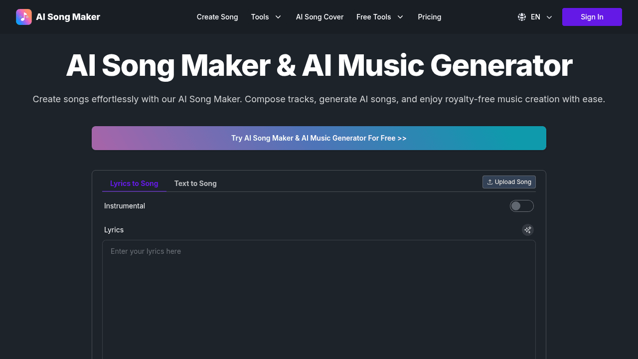 ai song maker website