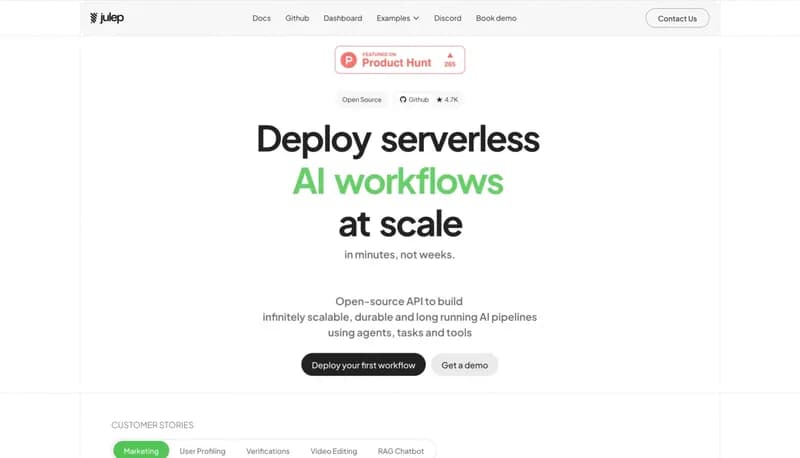 Julep AI screenshot