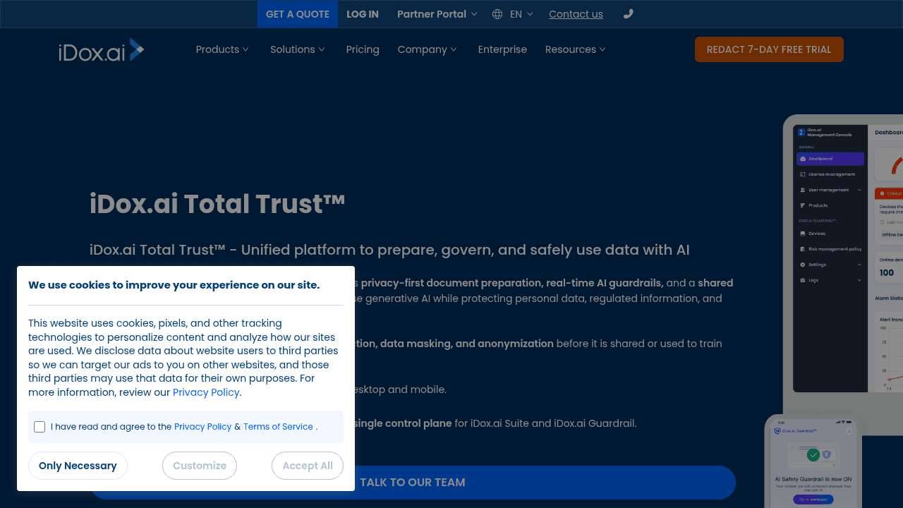 idox.ai total trust website