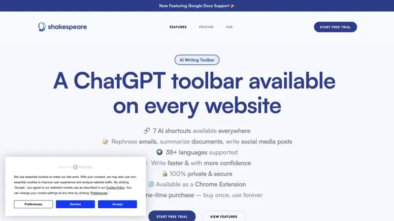 Shakespeare Toolbar screenshot