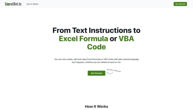 ExcelBot screenshot