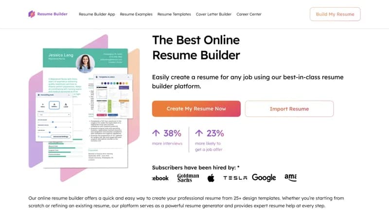 Resume Builder screenshot
