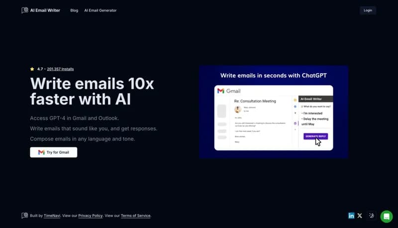 AI Email Writer screenshot
