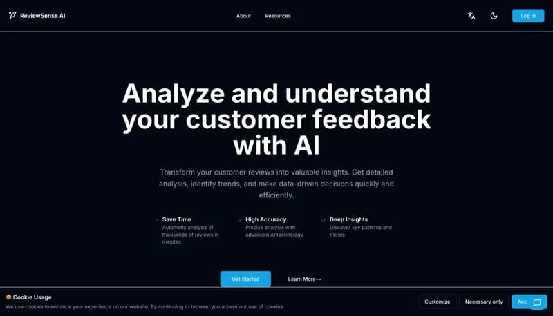 ReviewSense AI screenshot