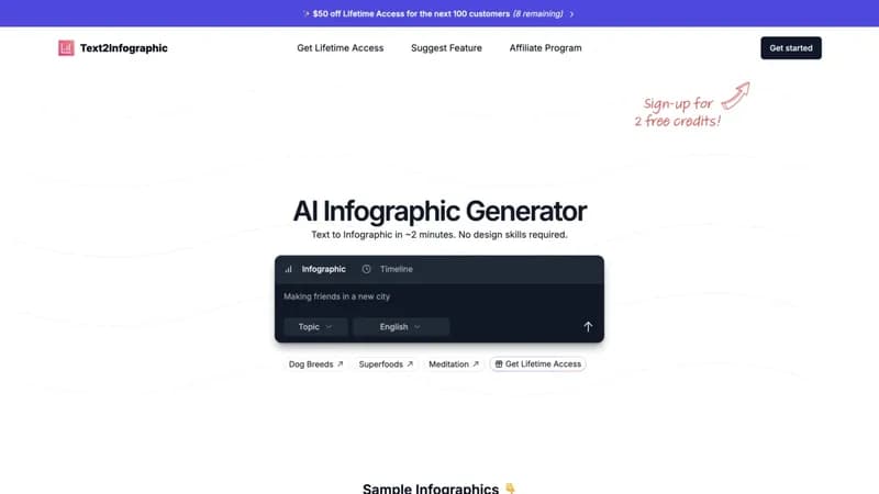 Text2Infographic screenshot
