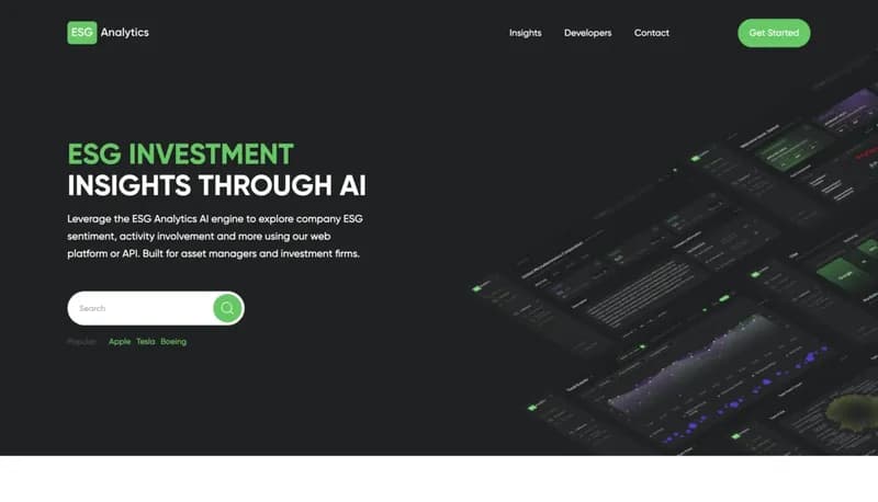 ESG Analytics screenshot