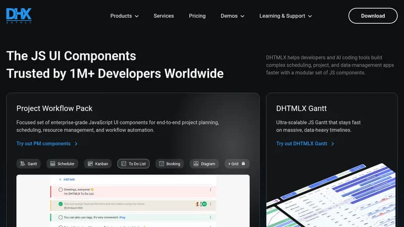 dhtmlx website