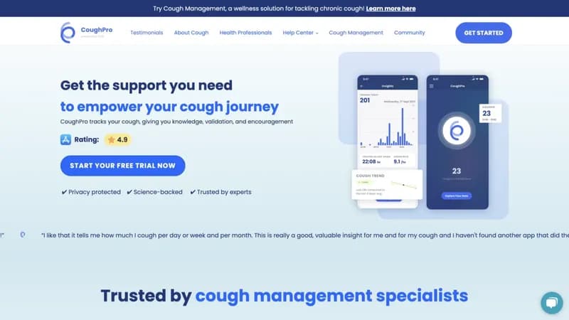 CoughPro screenshot