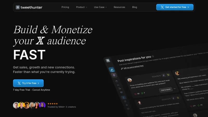 tweet hunter website
