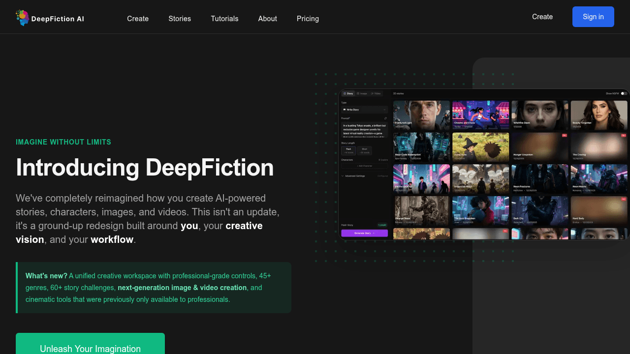 deepfiction website