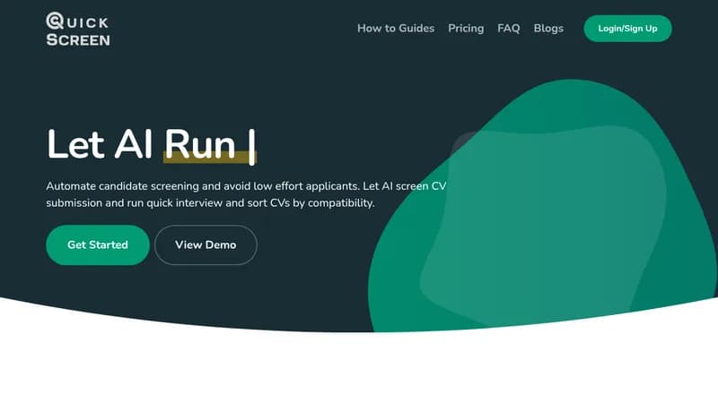 quickscreen.ai website