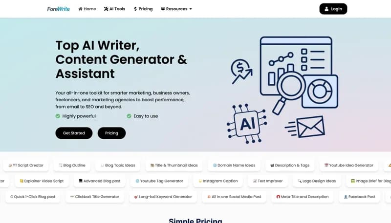 Forewrite screenshot