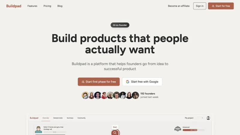 Buildpad screenshot