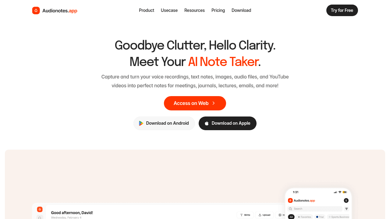 audionotes website