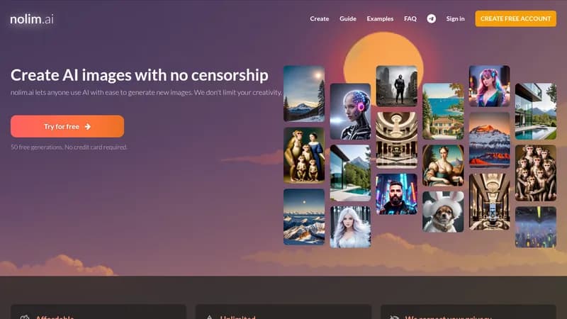 nolim.ai website