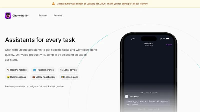 chatty butler website