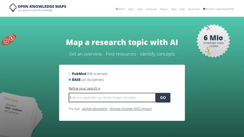 open knowledge maps website