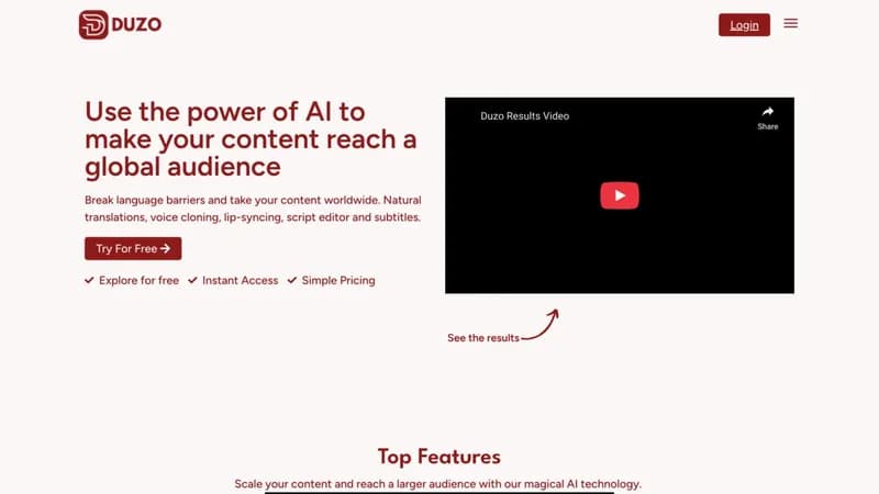 Duzo.ai screenshot