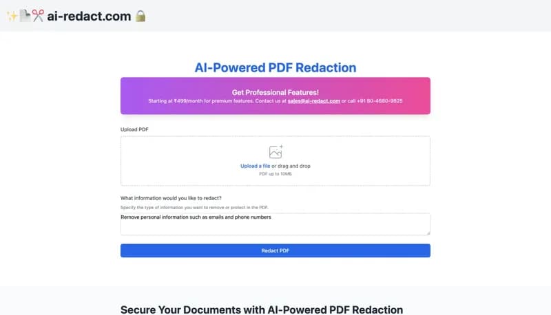 redact-ai screenshot