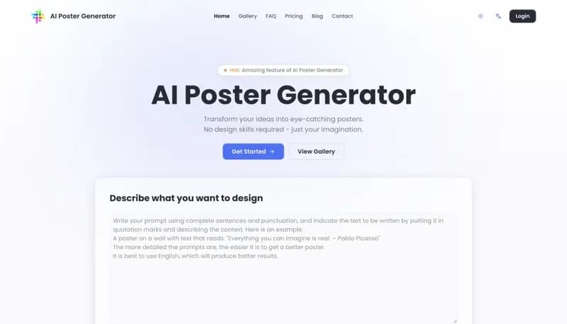 AI Poster Generator screenshot