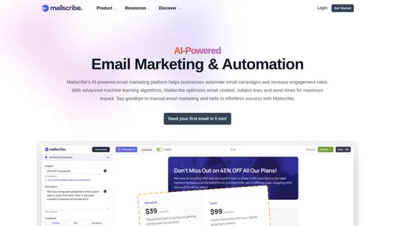 Mailscribe screenshot