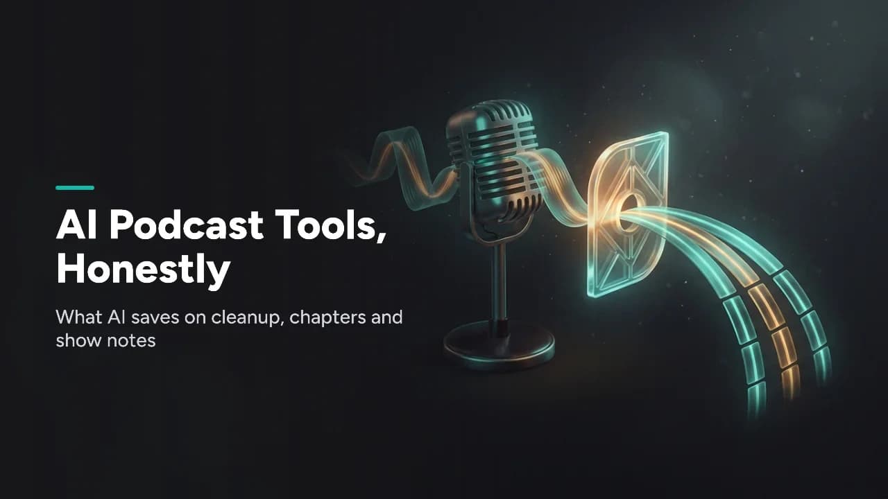 Featured image for AI Podcast Tools: Honest Time Math for One 30-Minute Episode